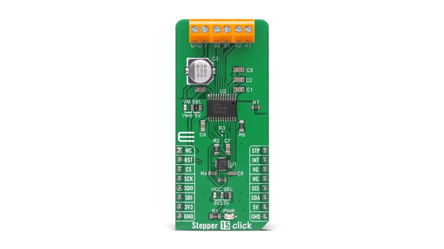 MikroElektronika DRV8889A Leistung, Motor und Robotics Entwicklungstool, Stepper 15 Click Schrittmotortreiber