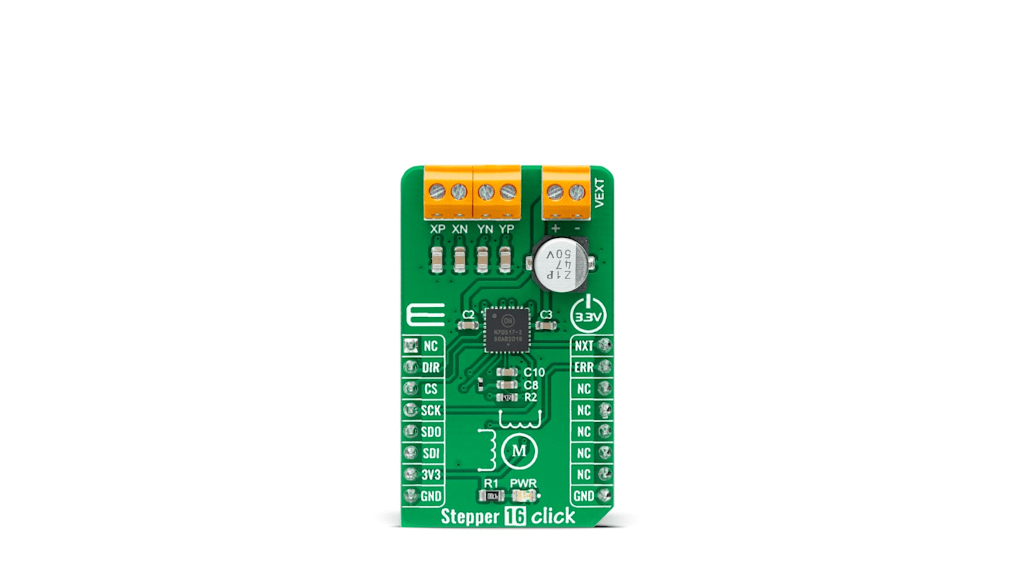 Placa complementaria Driver de motor de paso a paso MikroElektronika Stepper 16 Click - MIKROE-4751