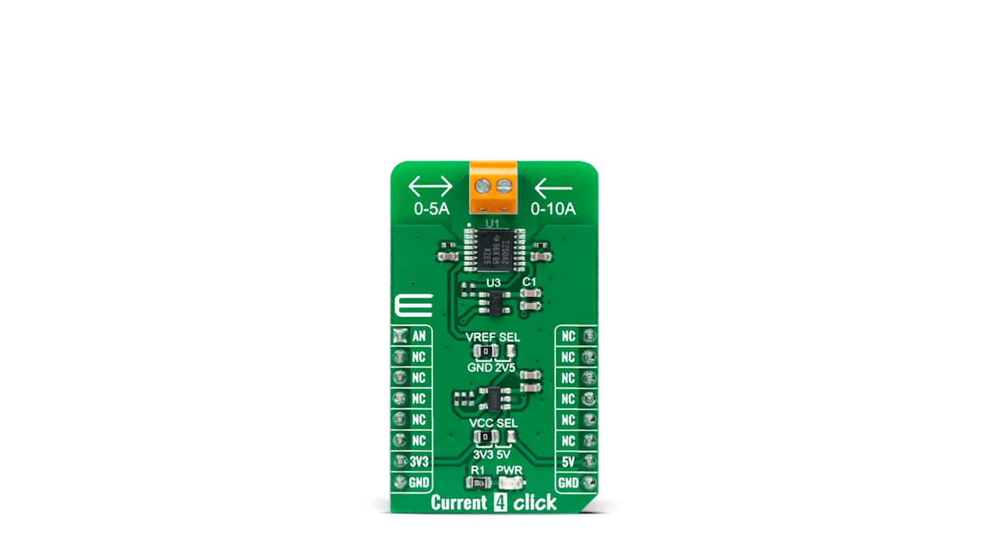 MikroElektronika AP7331, INA250, LMV321 Current 4 Click Entwicklungskit, Shunt für mikroBUS-Socket