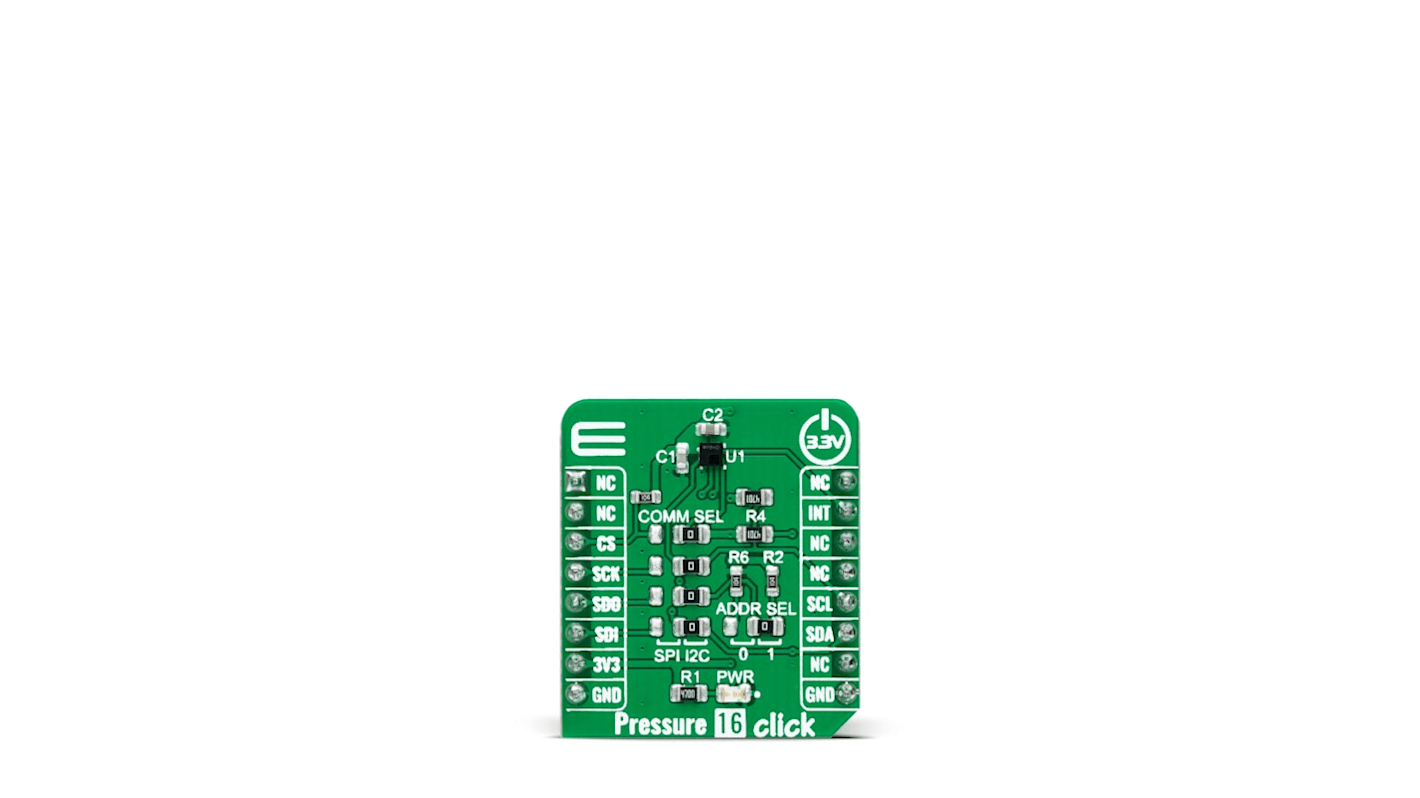 Placa complementaria Sensor de presión absoluta MikroElektronika Pressure 16 Click - MIKROE-4765, para usar con
