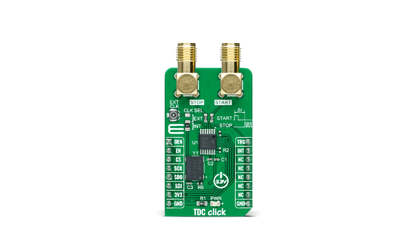 MikroElektronika MIKROE-4770 Evaluation Kit, Takt- oder Datenumsetzer, mikroBUS-Socket, Zusatzplatine, TDC Click