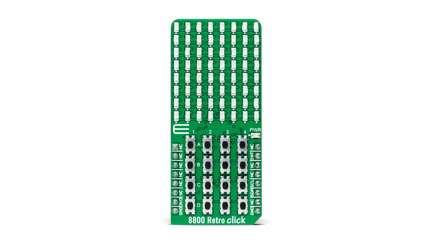 MikroElektronika MIKROE-4771, 8800 Retro Click LED Driver LED Driver for AS1115 for mikroBUS socket