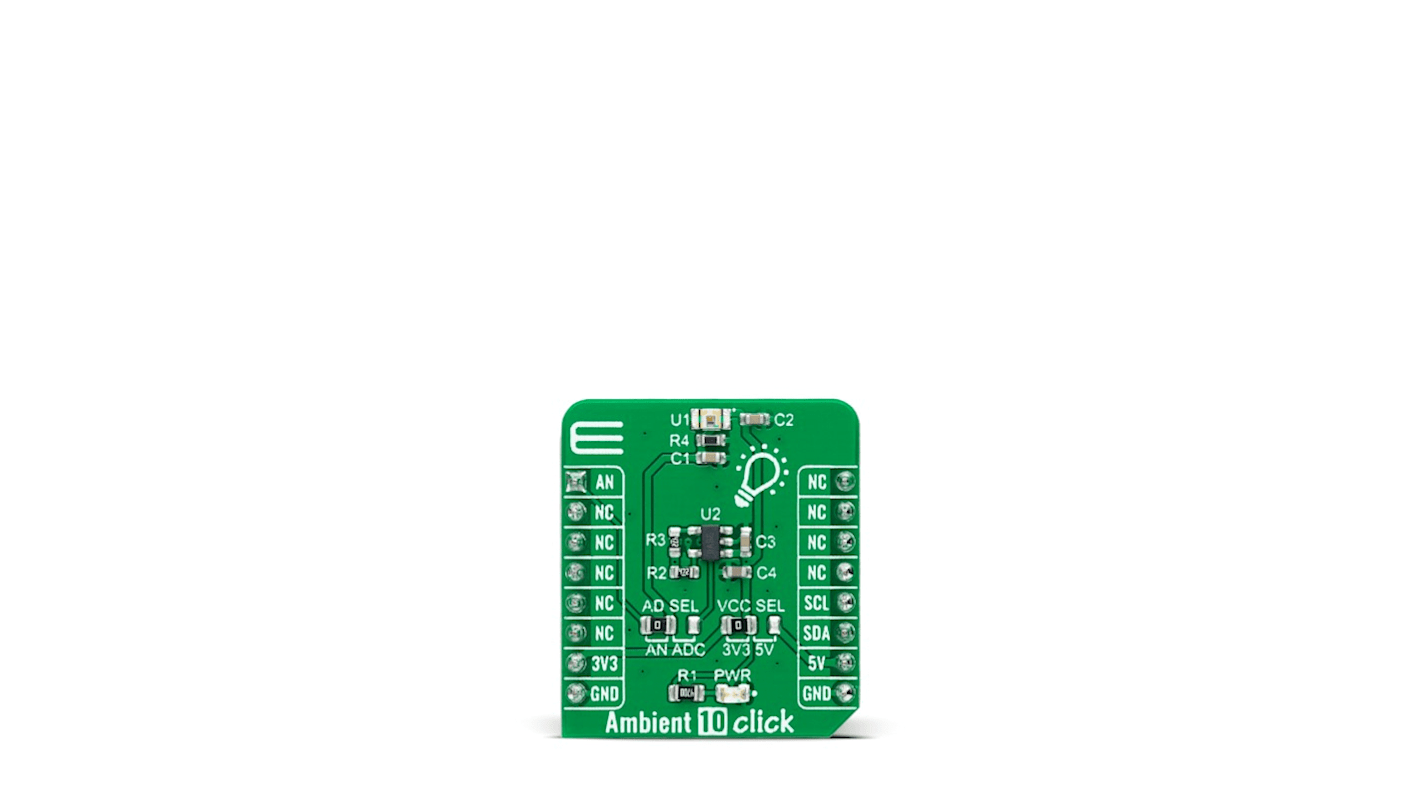 MikroElektronika APDS-9006-020, MCP3221 Ambient 10 Click Entwicklungskit, Umgebungslichtsensor für mikroBUS-Socket