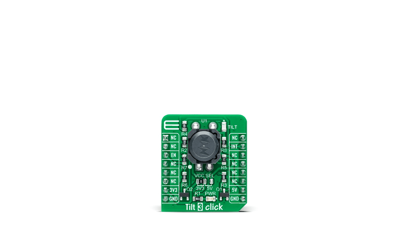 Placa complementaria Sensor de inclinación MikroElektronika Tilt 3 Click - MIKROE-4779, para usar con Conector hembra