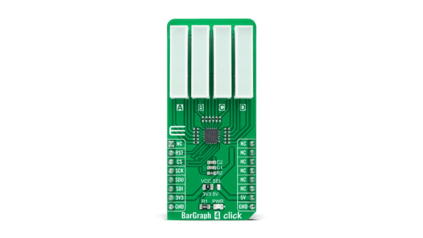 MikroElektronika LED-Treiber Entwicklungstool LED LED-Treiber zum Einsatz mit mikroBUS-Socket, BarGraph 4 Click