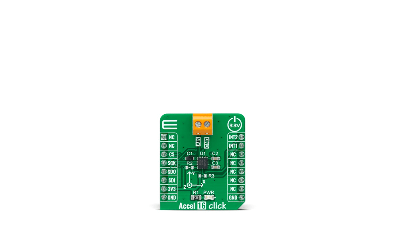 Scheda aggiuntiva Accel 16 Click MikroElektronika, con Accelerometro