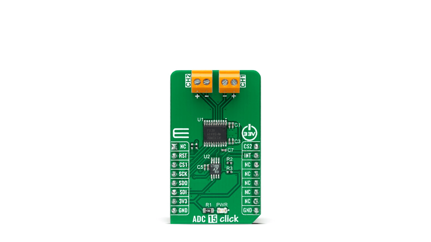 Placa complementaria ADC MikroElektronika ADC 15 Click - MIKROE-4890