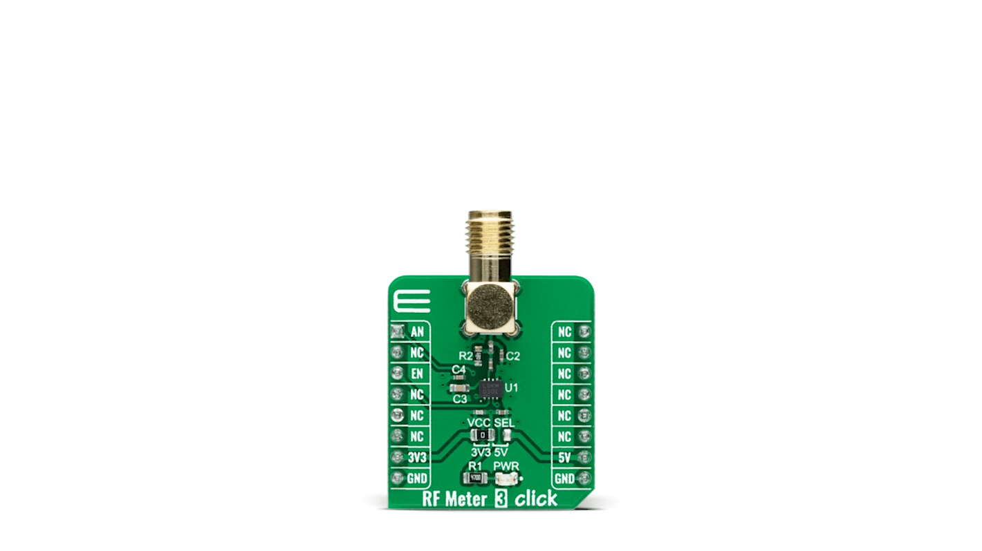 Scheda aggiuntiva RF Meter 3 Click MikroElektronika, con Scheda add on sensore