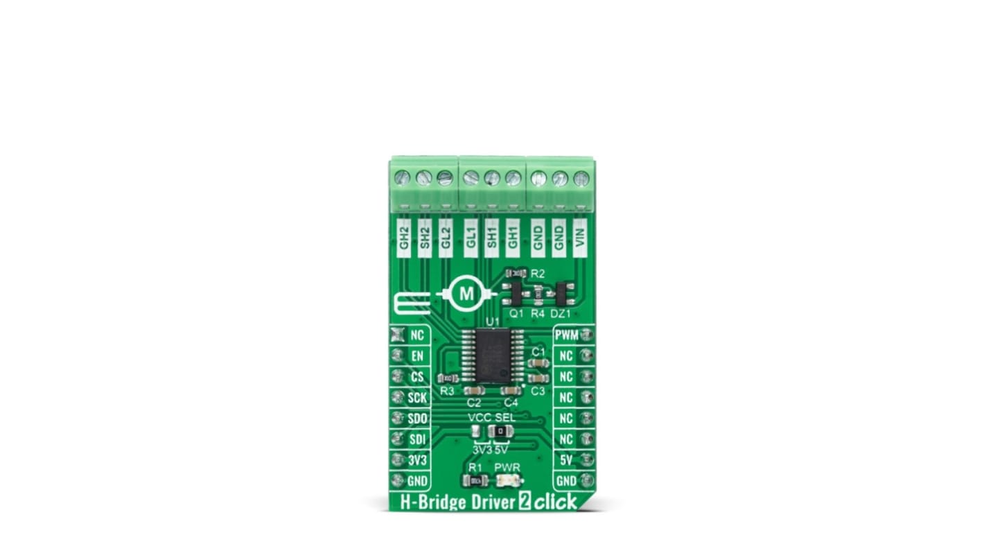 Placa complementaria Controlador de motor dc MikroElektronika H-BRIDGE DRIVER 2 CLICK - MIKROE-4931