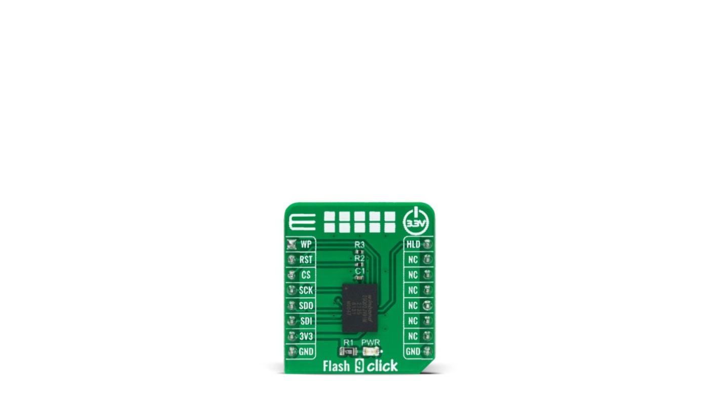 MikroElektronika MIKROE-4987, Flash 9 Click Serial Flash Add On Board for W25Q02JV for mikrobus Socket