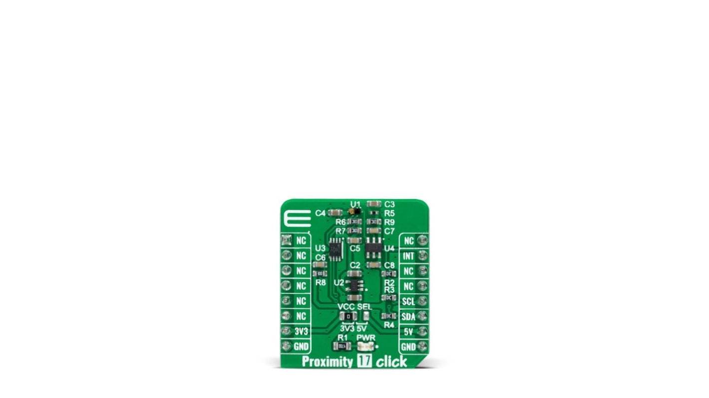 Placa complementaria Sensor de proximidad MikroElektronika Proximity 17 Click - MIKROE-5084, para usar con Conector