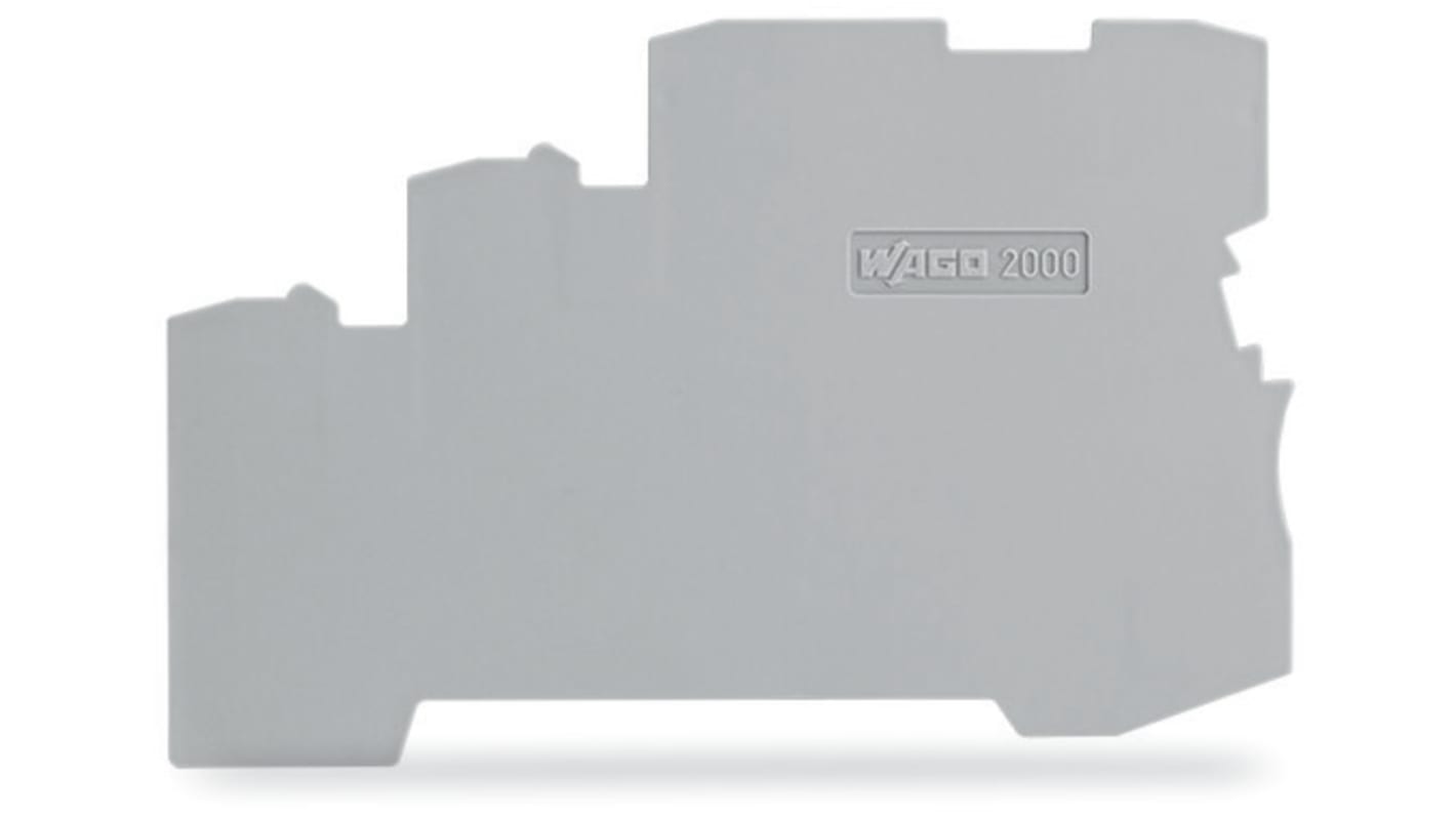 Wago TOPJOB S, 2000 Series End and Intermediate Plate for Use with 2000 Series Triple Level Sensor Terminal Blocks