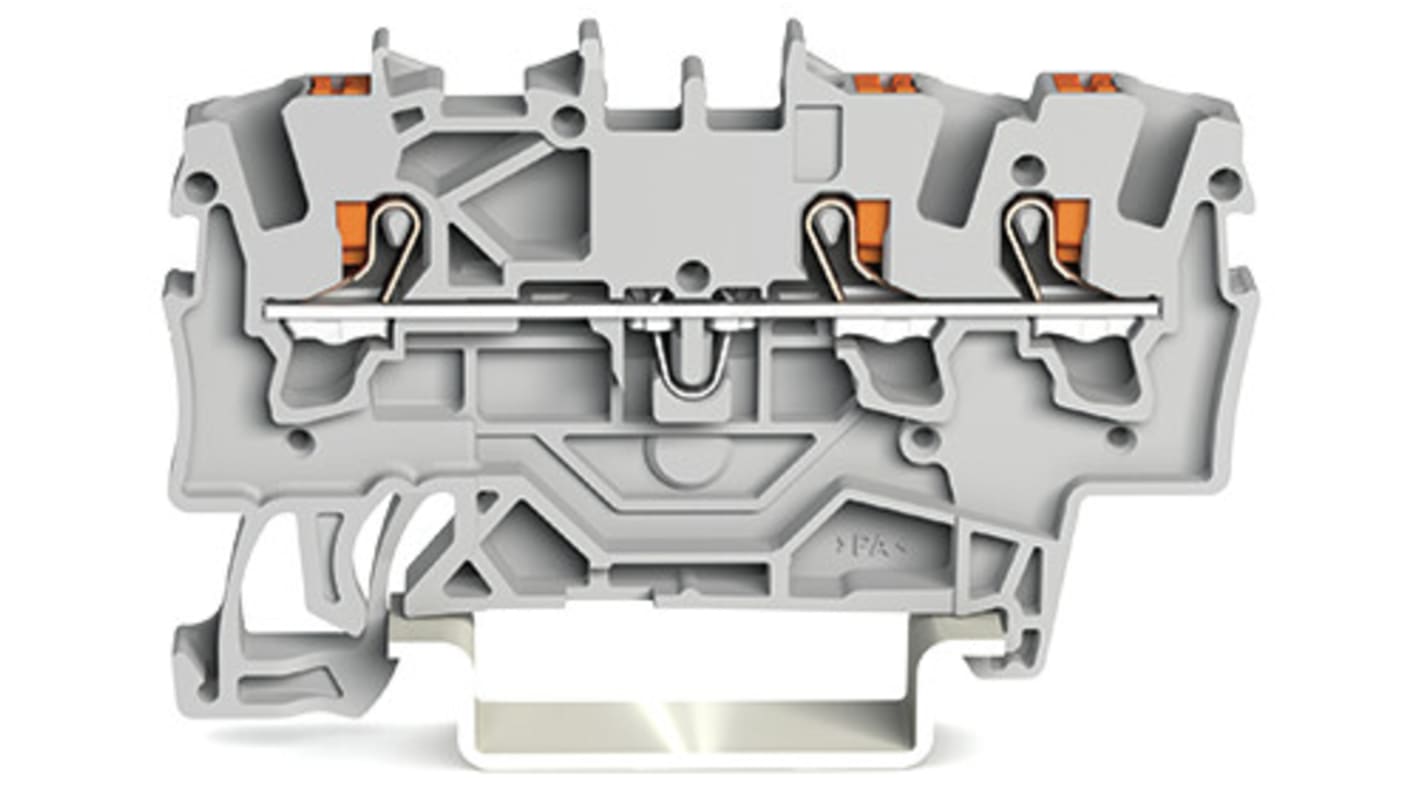 22011301 Wago TOPJOB S, 2201 Series Grey Feed Through Terminal Block