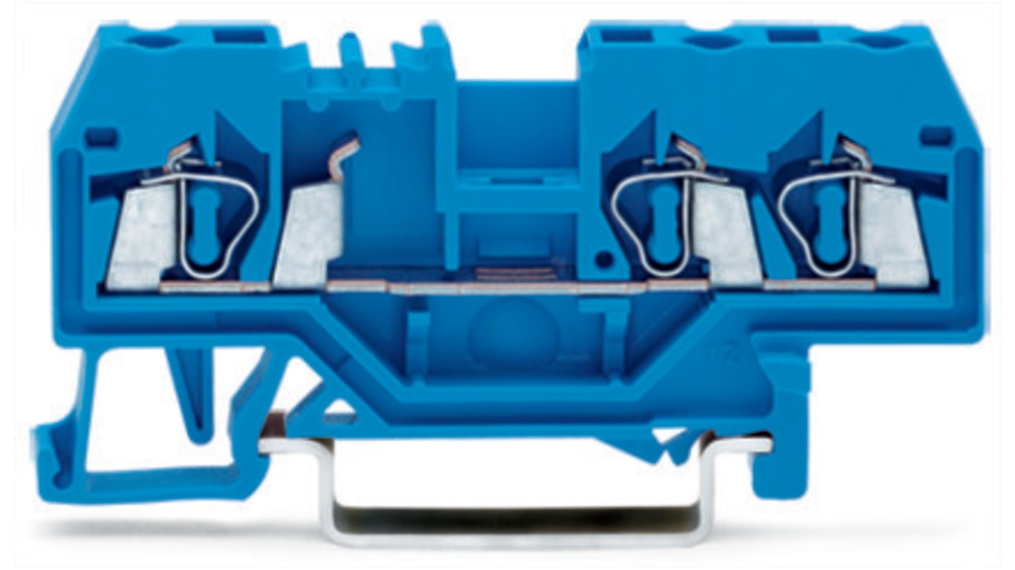 Wago 280 Series Blue Feed Through Terminal Block, 2.5mm², Single-Level, Cage Clamp Termination, ATEX, IECEx