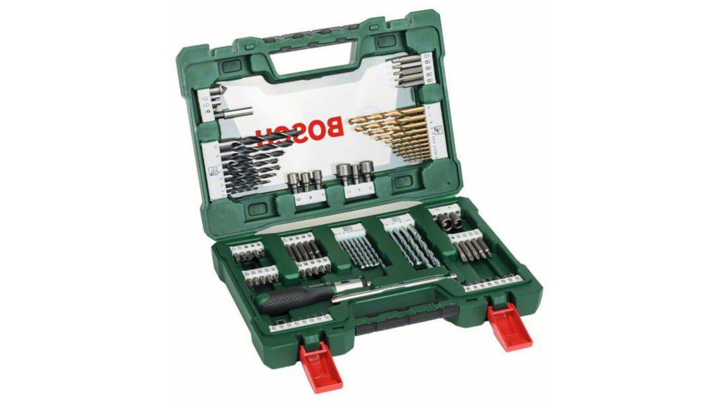 Bosch Screwdriver Bit Set 91 Pieces, Hexagon, Phillips, Pozidriv, Slotted, Torx