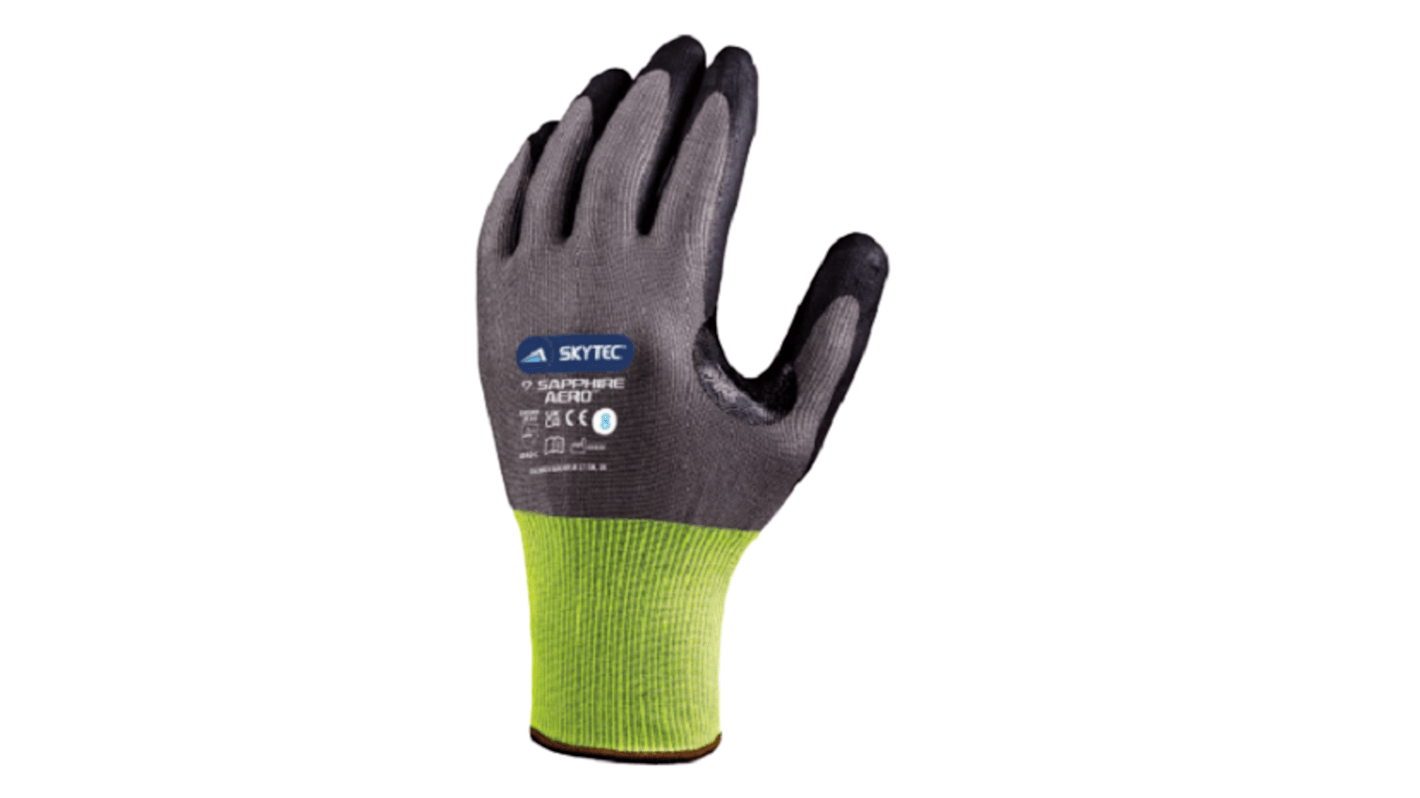 Skytec Black/Grey Nitrile Mechanic Cut Resistant Gloves, Size 7, Foam Nitrile Coating