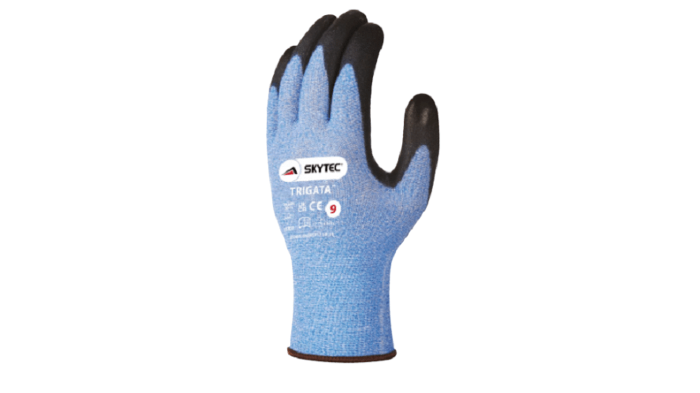 Skytec Blue Glass Fibre, Nylon Cut Resistant Cut Resistant Gloves, Size 6, Polyurethane Coating