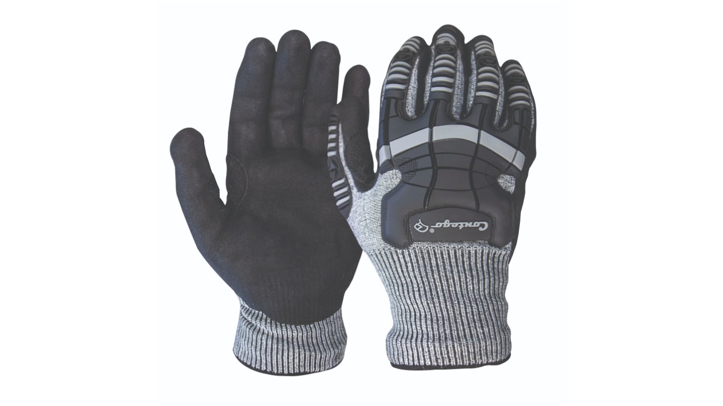 FRONTIER Grey Cut Resistant Work Gloves, Size 9