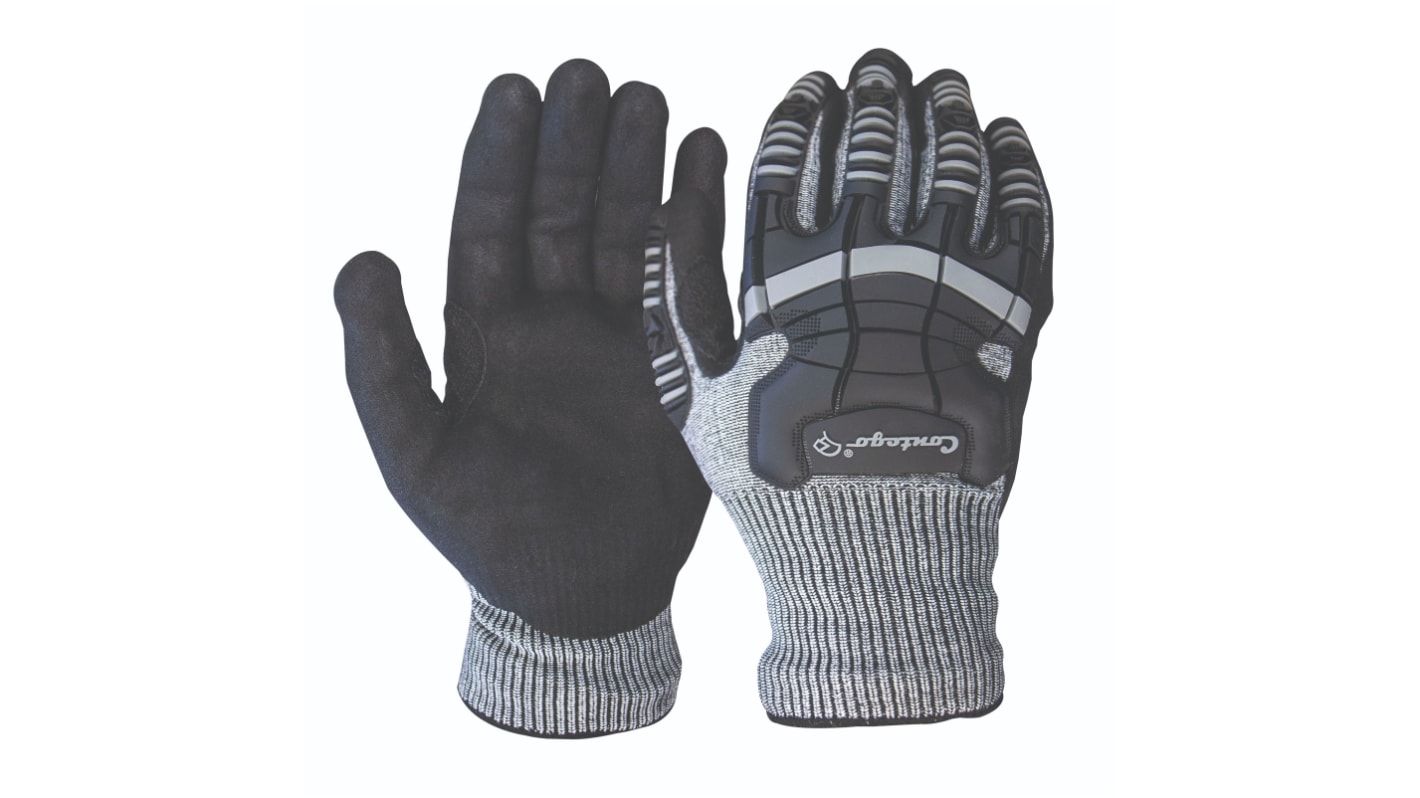 FRONTIER Grey Cut Resistant Work Gloves, Size 8