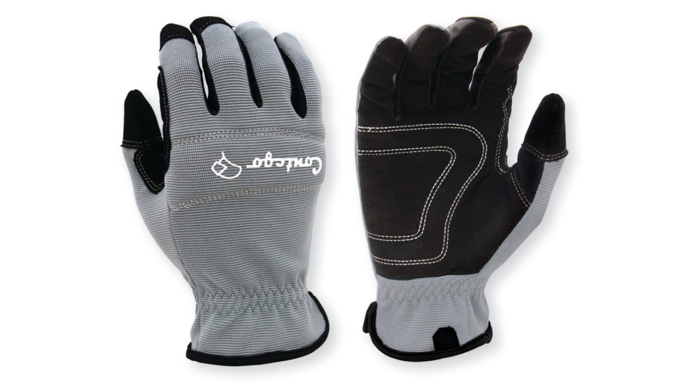 FRONTIER Grey Polyurethane General Purpose Work Gloves, Size 8, Medium