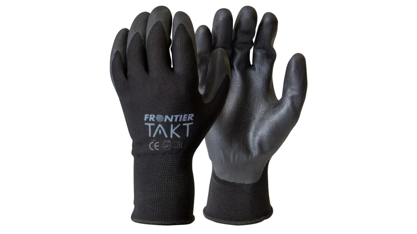 FRONTIER Black Work Gloves, Size 9