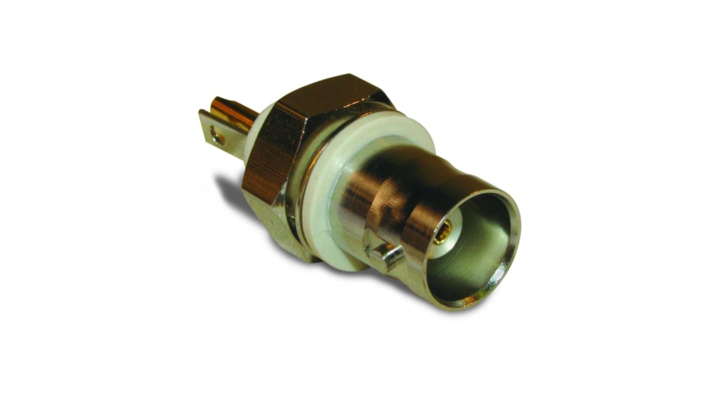 Amphenol RF Receptacle Bulkhead BNC Connector, Solder Termination, Straight Body