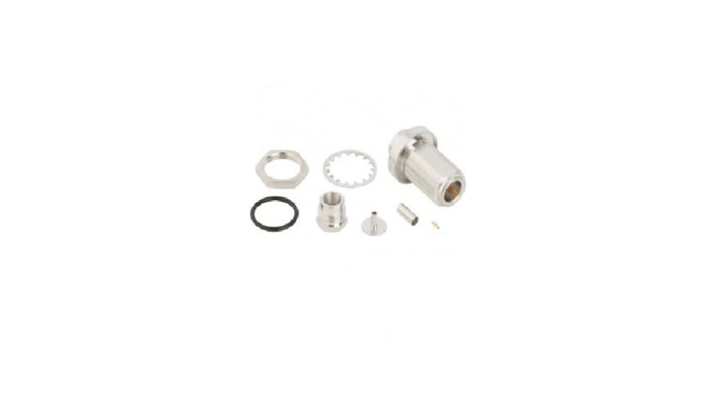 Amphenol RF, jack Bulkhead N Connector, Crimp Termination, Straight Body