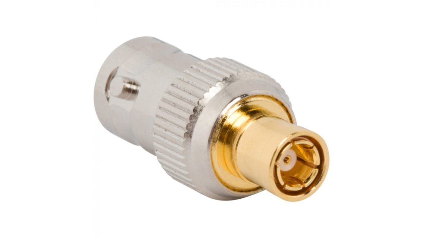 Adaptador coaxial Amphenol RF 242185, Conector hembra BNC a Conector Macho SMB