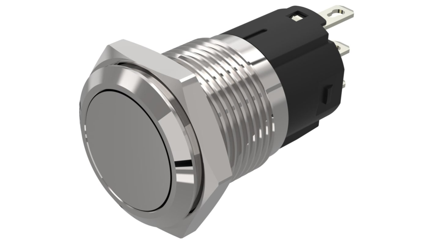 EAO 82 Series Push Button Switch, Latching, Panel Mount, 16mm Cutout, SPDT, 240V, IP65, IP67