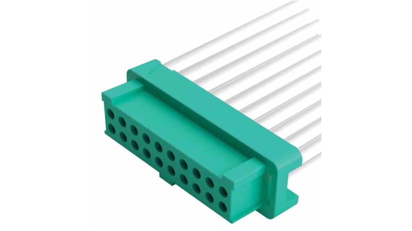 Kabel przewód-płytka, G125-FCFL0L, 2.8 A (amperów), raster: 1.25mm, Biały