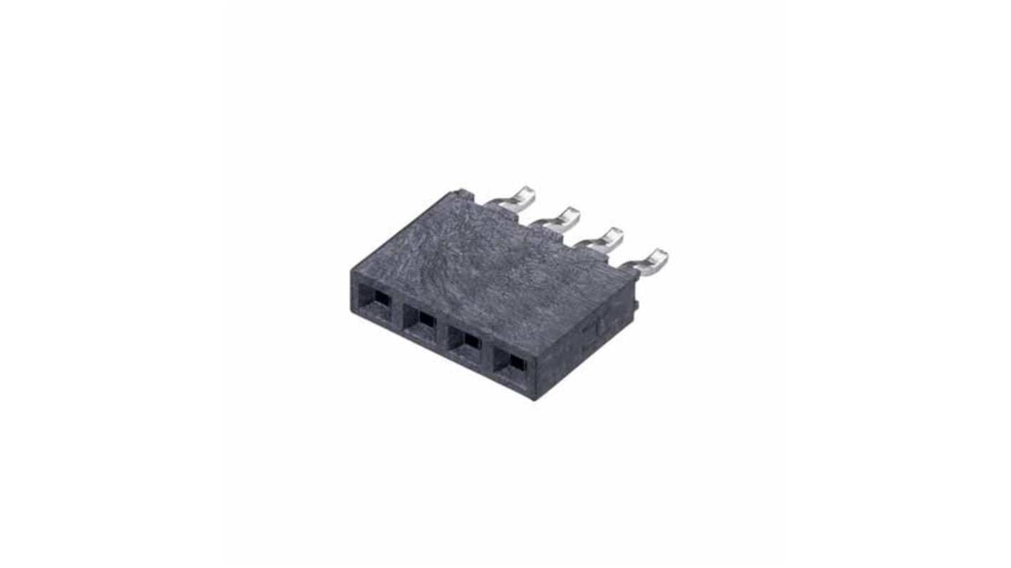 HARWIN M20-791 Series Horizontal Surface Mount PCB Connector, 4-Contact, 1-Row, 2.54mm Pitch, Solder Termination