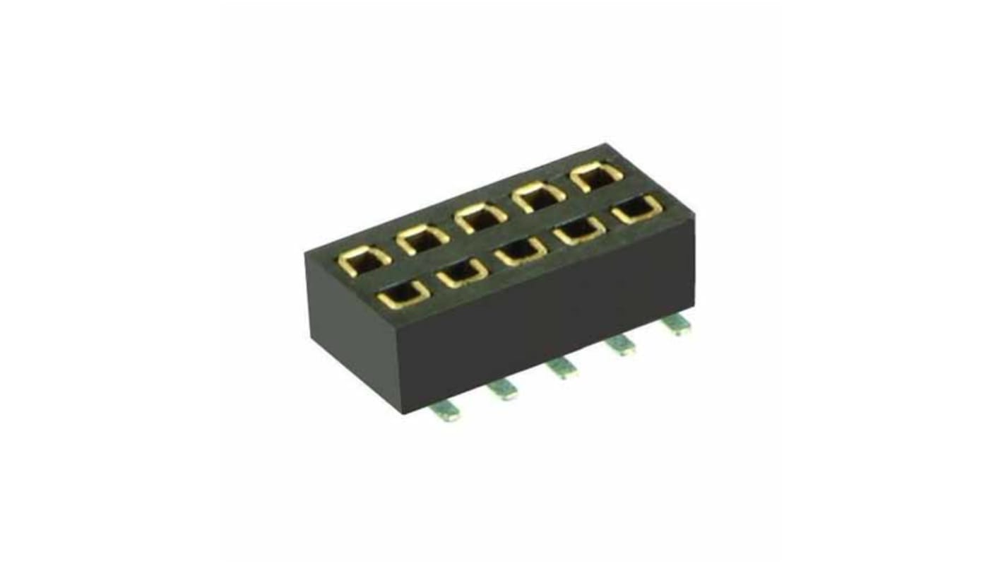 HARWIN M50-315 Series Vertical Surface Mount PCB Connector, 10-Contact, 2-Row, 1.27mm Pitch, Solder Termination