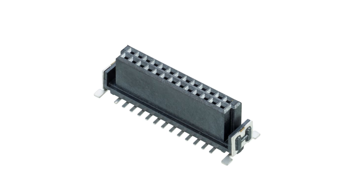 HARWIN M55-600 Series Vertical Surface Mount PCB Connector, 26-Contact, 2-Row, 1.27mm Pitch, Solder Termination