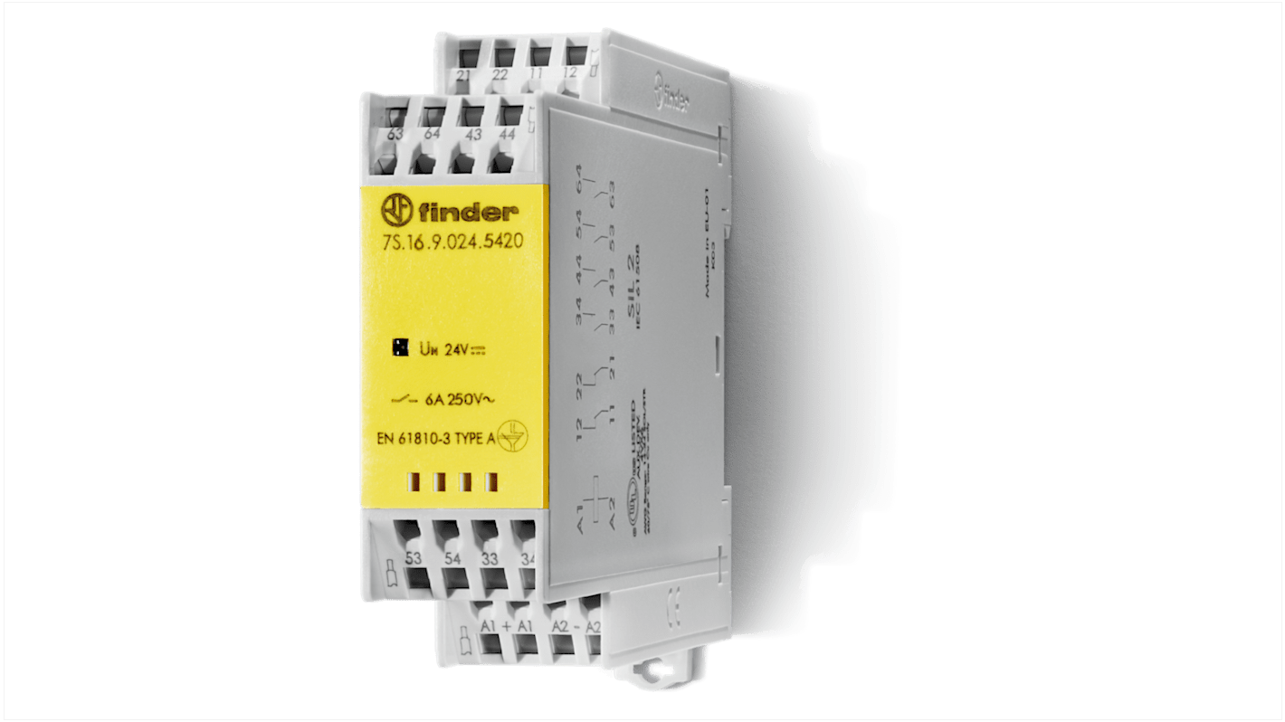7S3682305420 Finder DIN Rail NonLatching Relay with Guided Contacts
