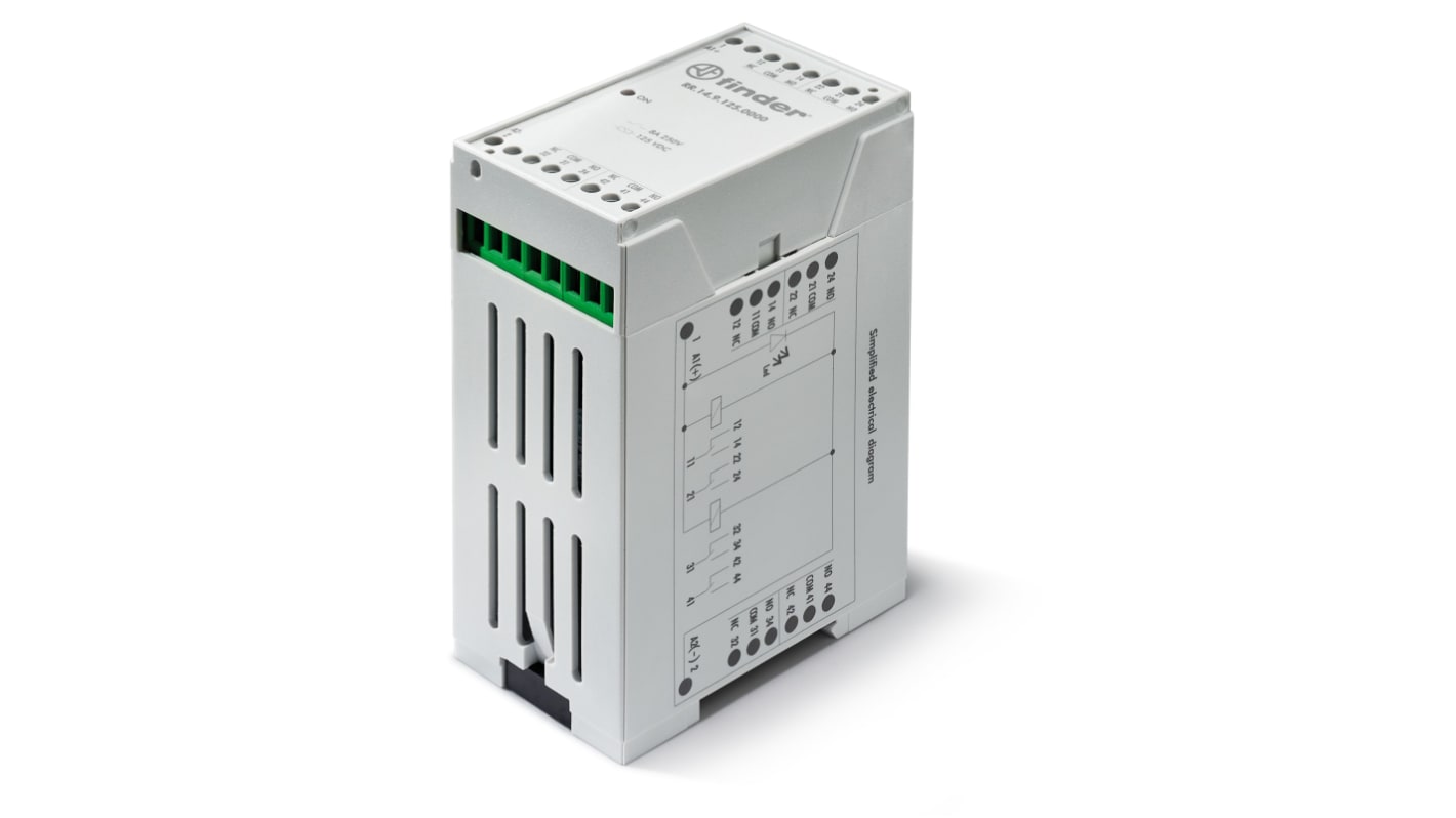 Finder DIN Rail Relay, 24V dc Coil, 8A Switching Current