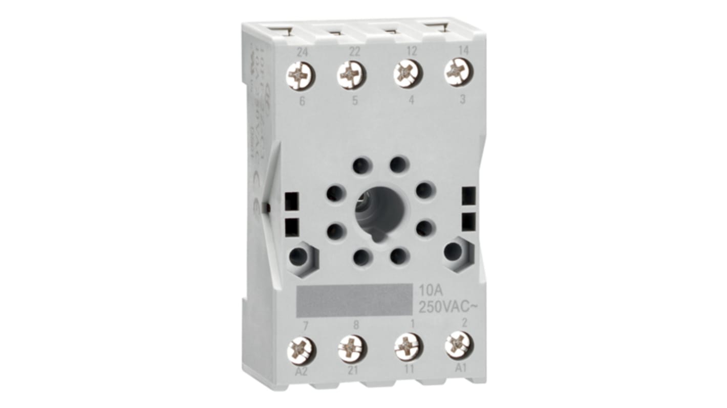 HR7XS1 Lovato HR SERIES DIN Rail Relay Socket, for use with HR SERIES
