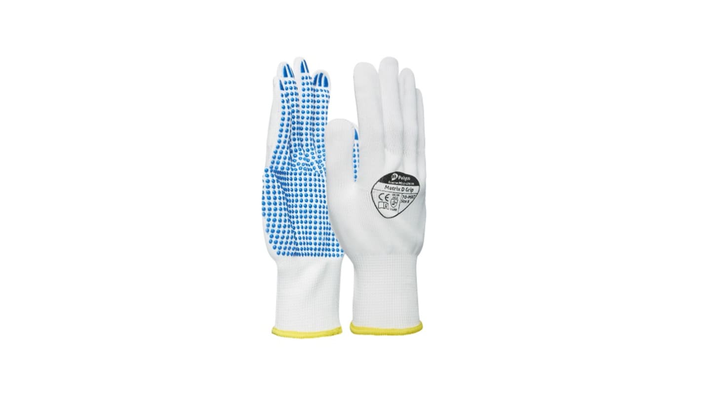 Gants de manutention Polyco Healthline taille 10, Blanc