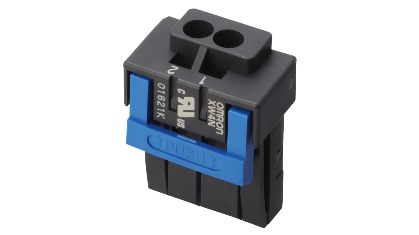 Omron 3.5mm Pitch 2 Way Pluggable Terminal Block, Plug, Plug-In