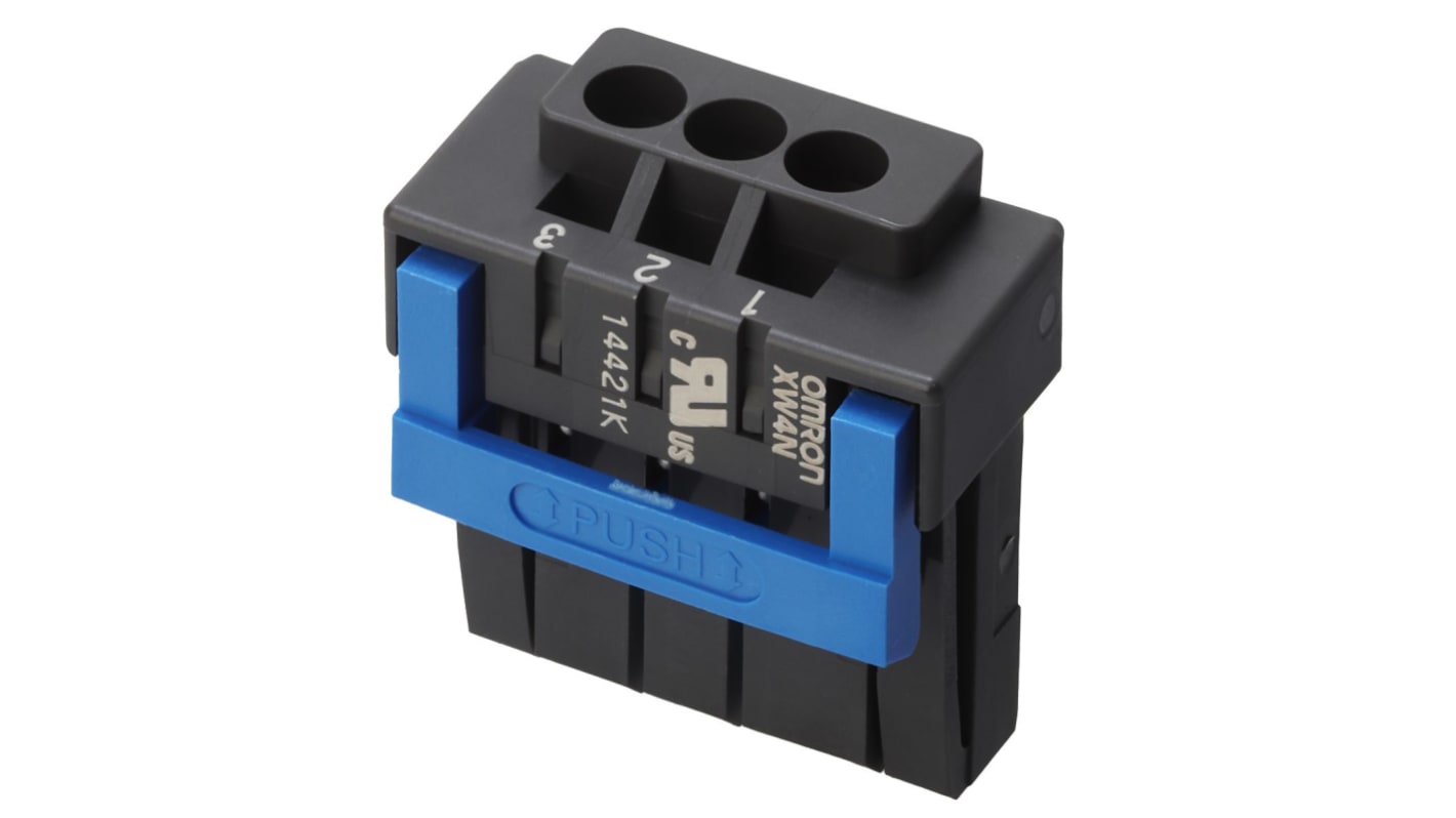 Omron 3.5mm Pitch 3 Way Pluggable Terminal Block, Plug, Plug-In