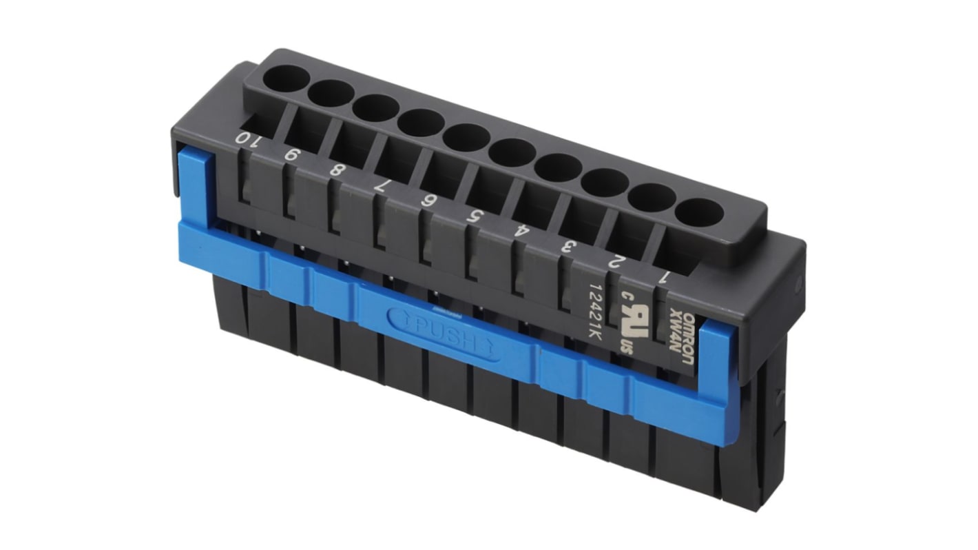 Omron 3.5mm Pitch 10 Way Pluggable Terminal Block, Plug, Plug-In