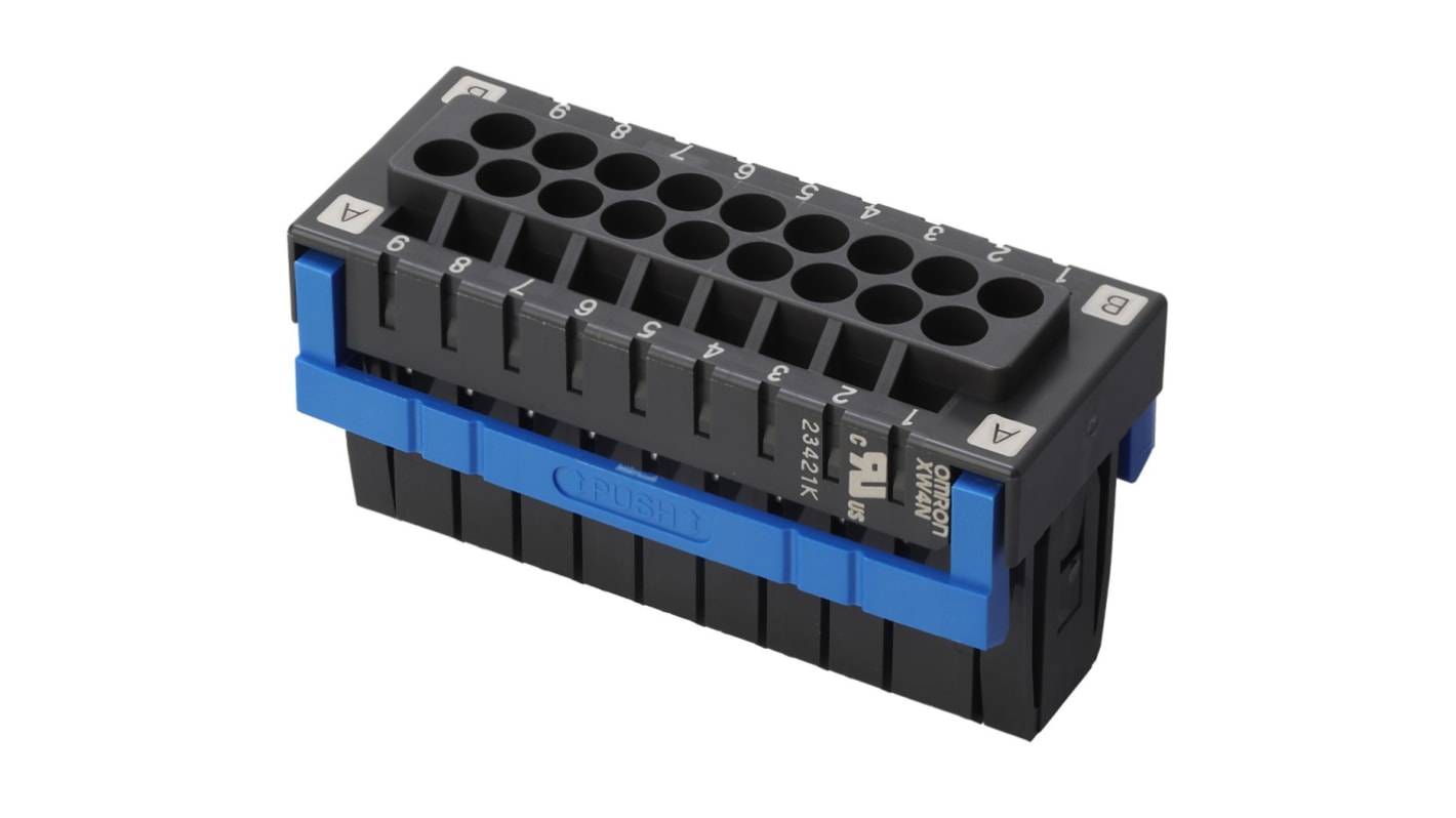 Omron 3.5mm Pitch 18 Way Pluggable Terminal Block, Plug, Plug-In