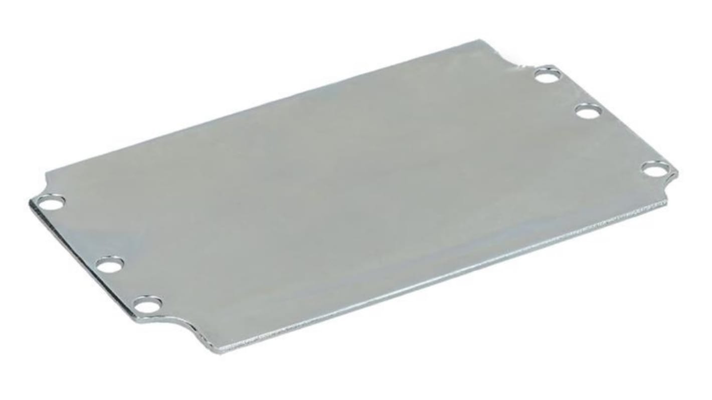 RS PRO Steel Mounting Plate, 1.5mm H, 38.4mm W, 43.4mm L for Use with RS PRO Aluminium Enclosure