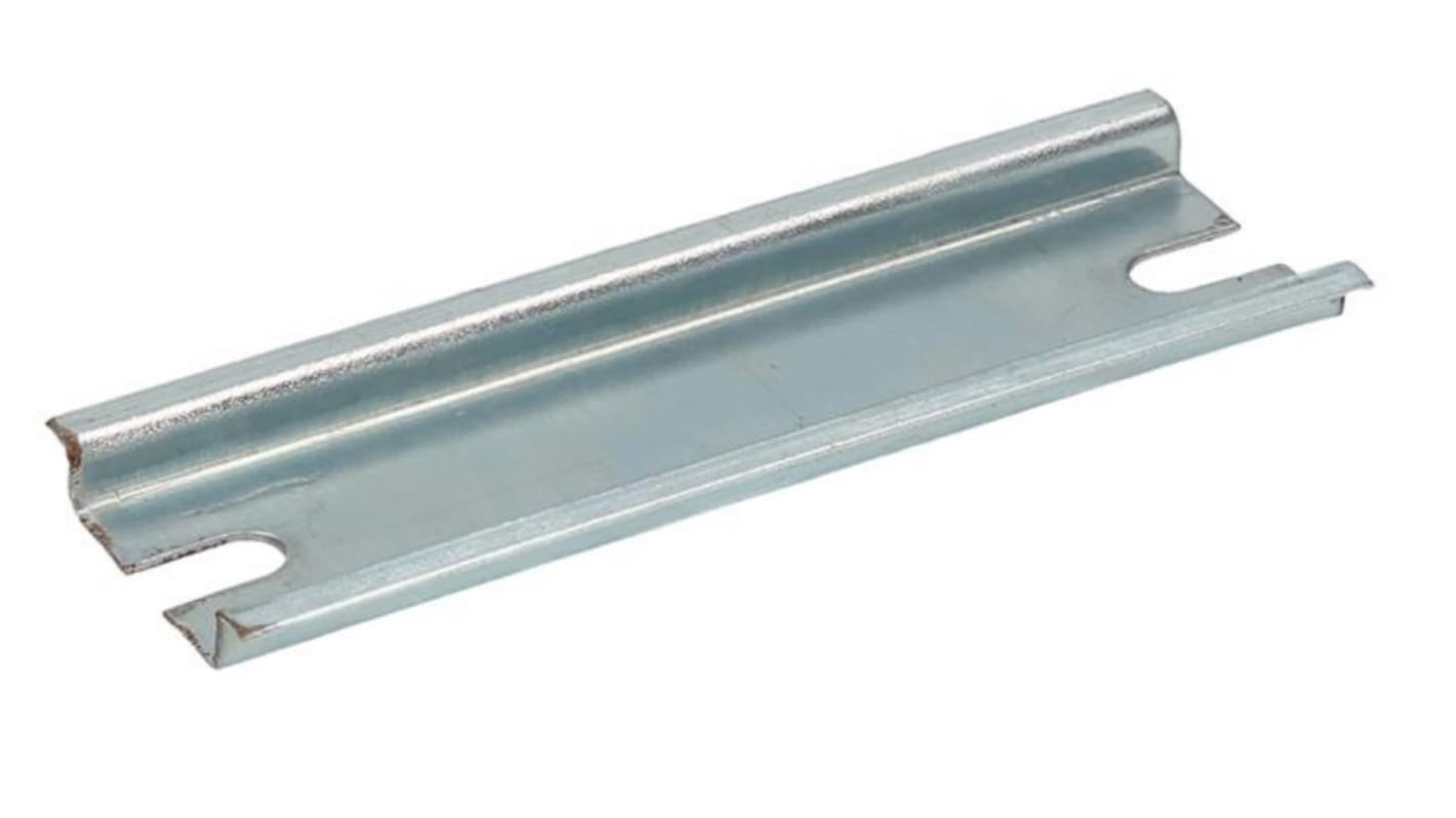 Rail DIN RS PRO 384mm x 35mm, Non perforé, Rail oméga en Acier