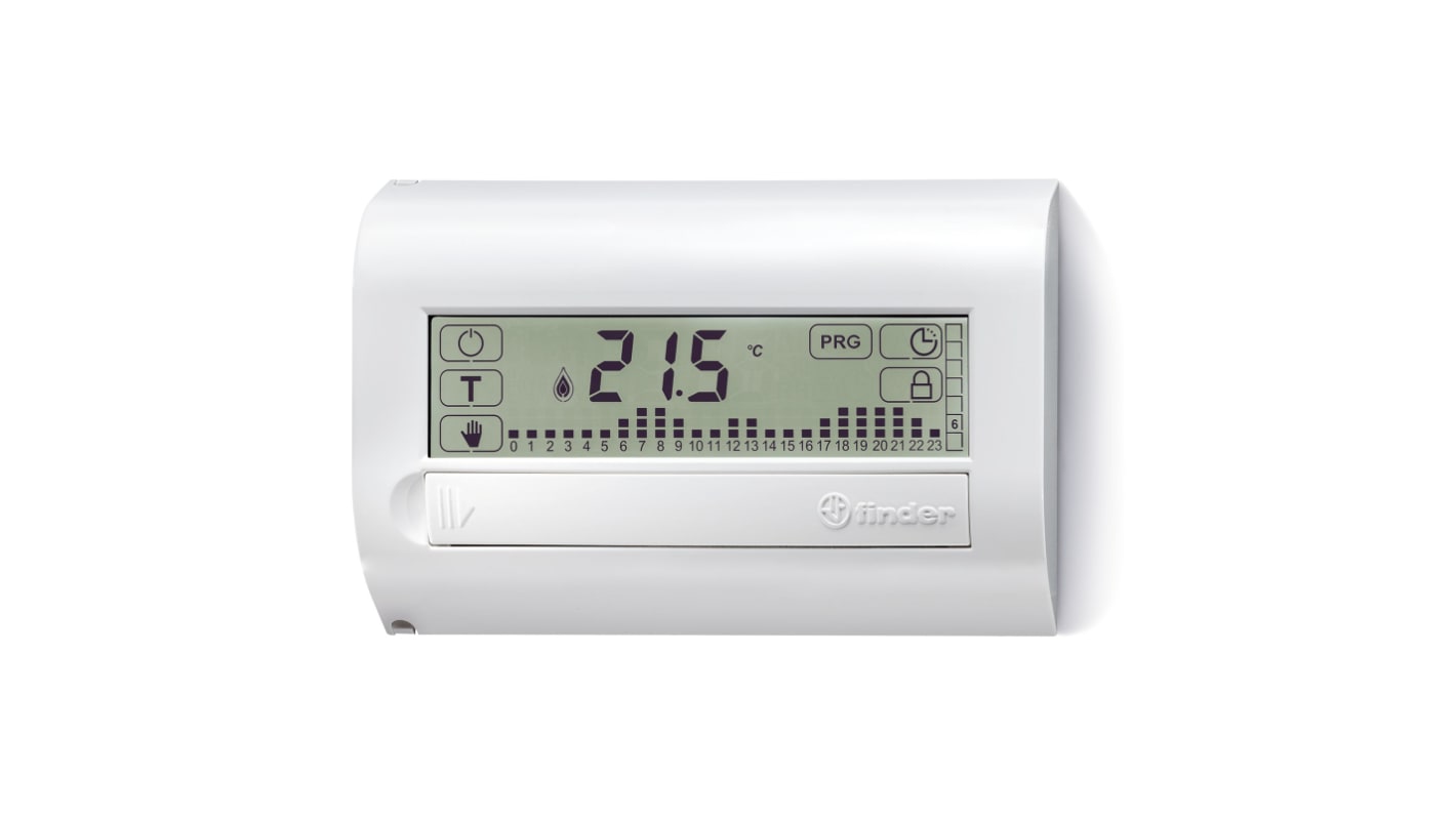 Finder Thermostat 5A / 250 V AC Wechsler 1-polig mit Digital Display