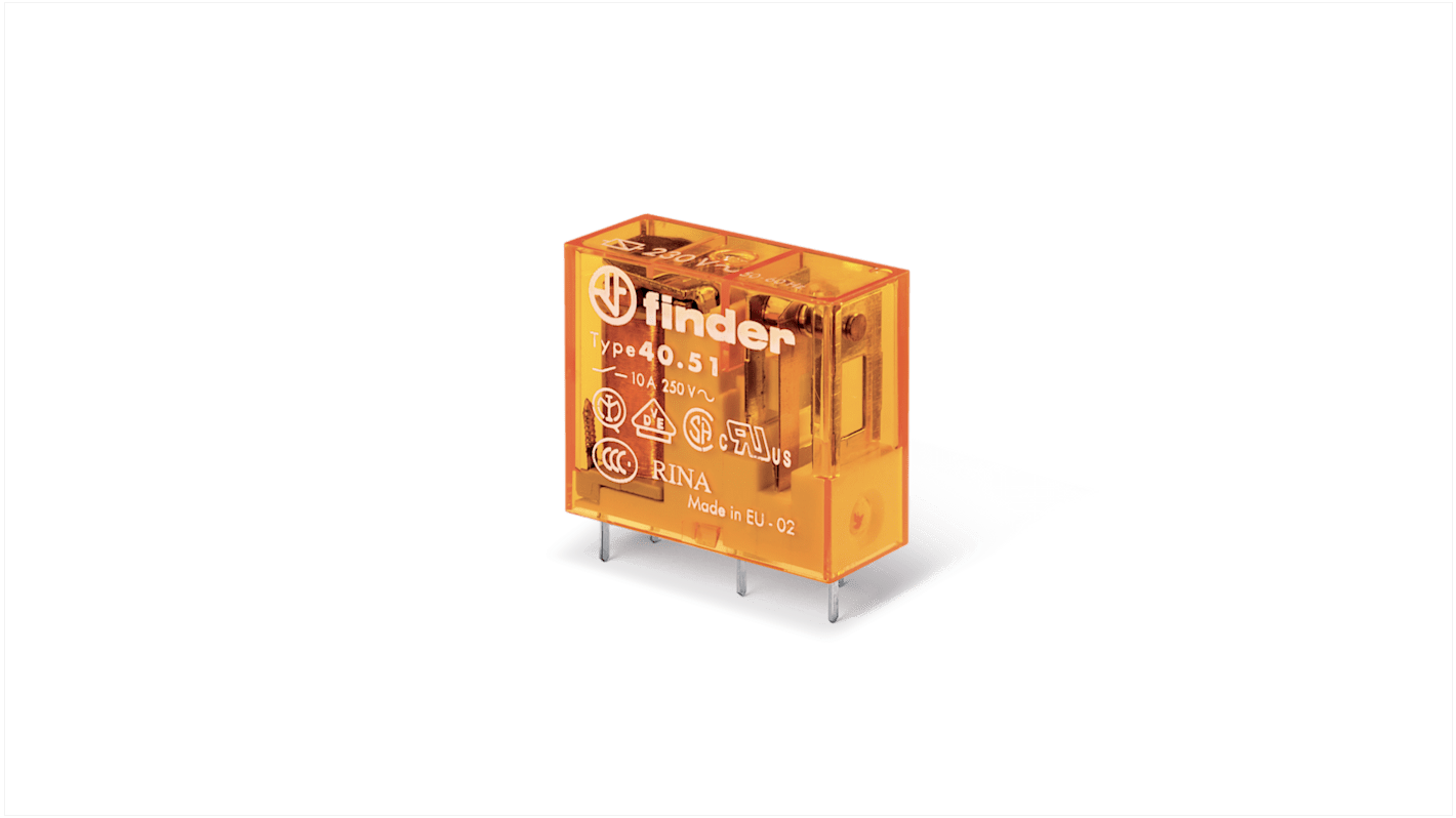 リレー 5V dc, 1c接点 基板実装,プラグインタイプ