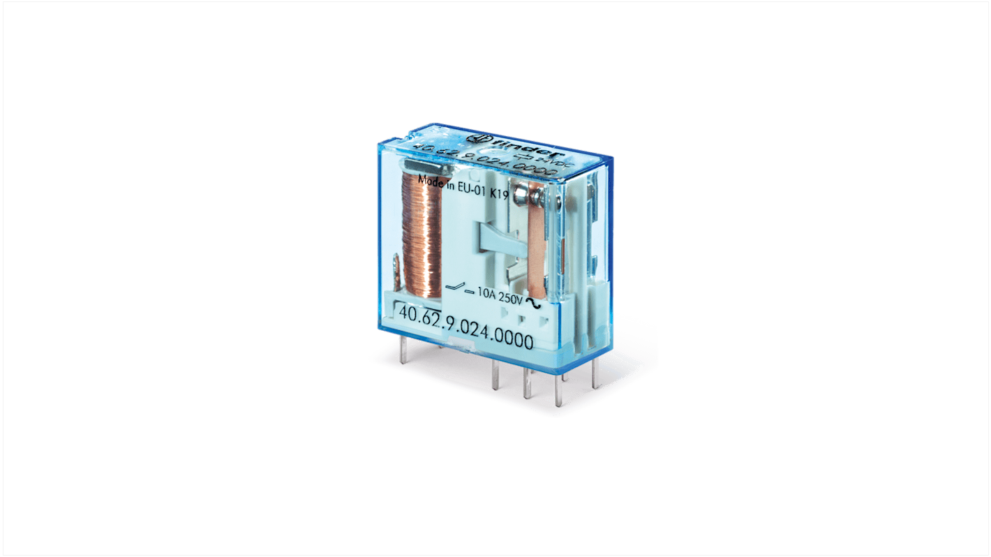 406290244000 | Finder PCB Mount, Plug In Relay, 24V dc Coil, 10A ...