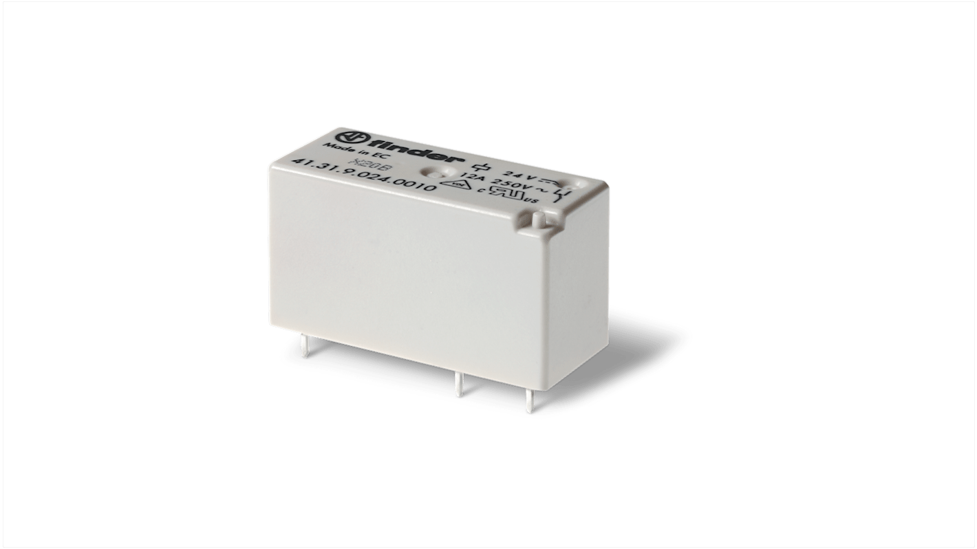 Finder PCB Mount Relay, 5V dc Coil, 12A Switching Current, SPDT