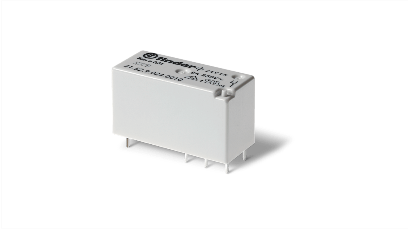 Finder PCB Mount Relay, 5V dc Coil, 8A Switching Current