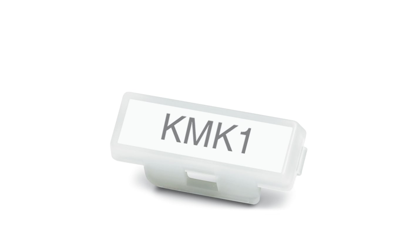 Phoenix Contact KMK 1 Cable Tie Cable Marker, Clear, 6mm Cable