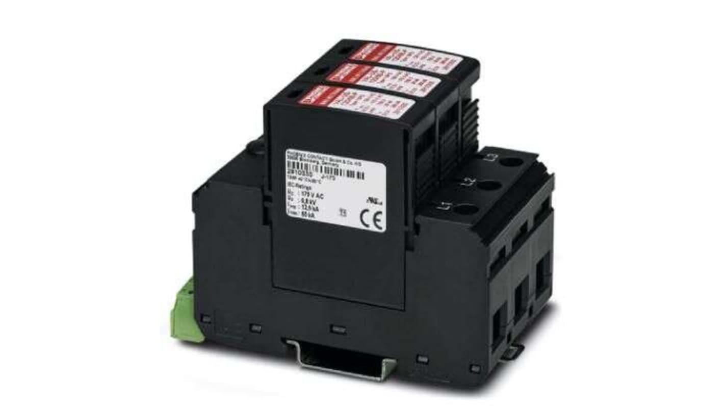 Phoenix Contact, VAL-US-277/80/3+0-FM Surge Protection Device 480 V ac Maximum Voltage Rating 80kA Maximum Surge